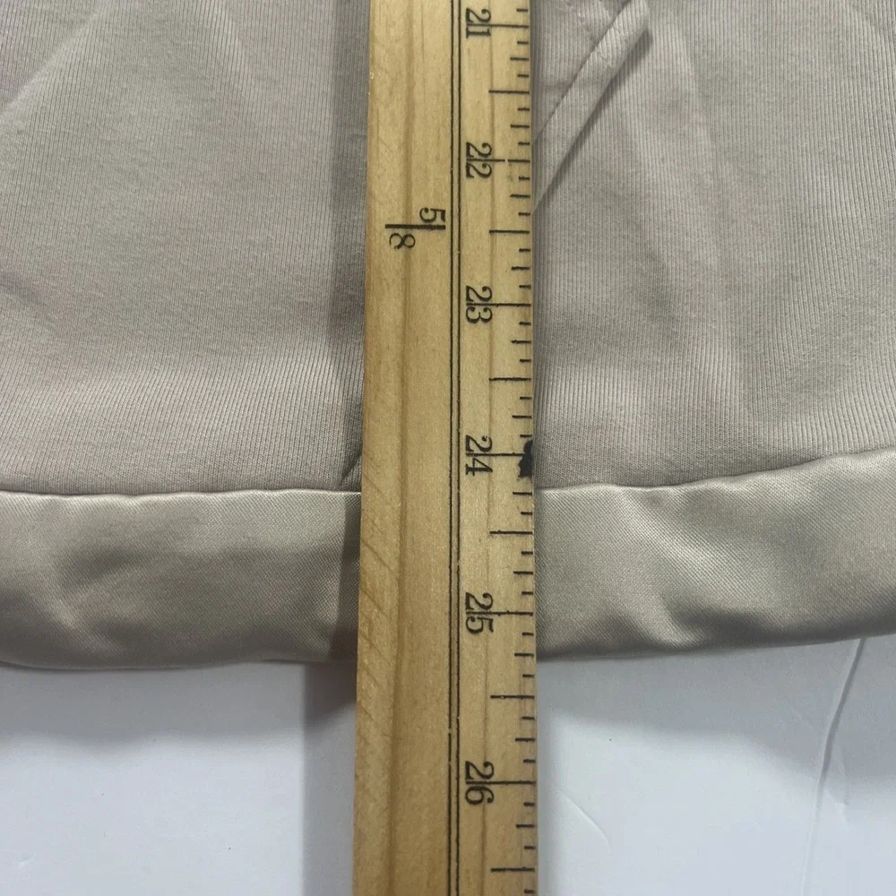 Varley Hawley Dull-Zip Double Soft‎ Hoodie Sweatshirt Pullover Size Large Beige - Picture 7 of 8